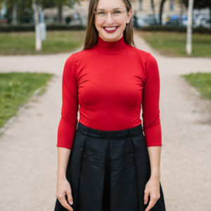 Bamboo rolák Luisa s 3/4 rukávem tmavě červený Velikost: XL