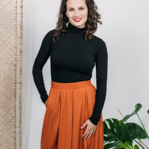 Bamboo rolák Luisa s dl. rukávem černý Velikost: L