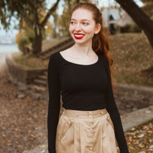 Bamboo tričko Marta s dl. rukávem černé Velikost: XS