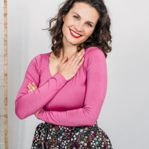 Bamboo tričko Marta s dl. rukávem malinová Velikost: XL