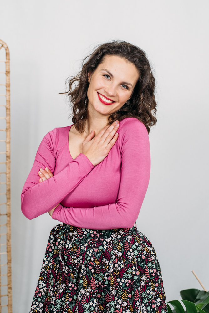 Bamboo tričko Marta s dl. rukávem malinová Velikost: XL