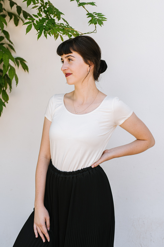 Bamboo tričko Marta s kr. rukávem smetanová Velikost: M