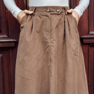 Manšestrová sukně Celeste hnědá Velikost: M