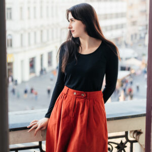 Manšestrová sukně Celeste terracota Velikost: XL