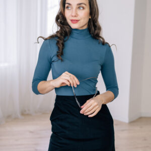 Manšestrová sukně Nora černá Velikost: XL