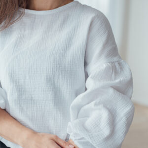 Mušelínová halenka Coco bílá Velikost: XL