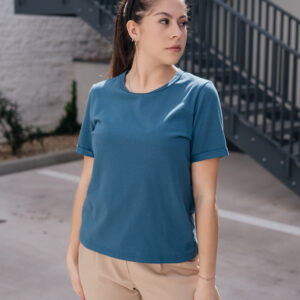 Tričko Eva z biobavlny ocelově modré Velikost: XL