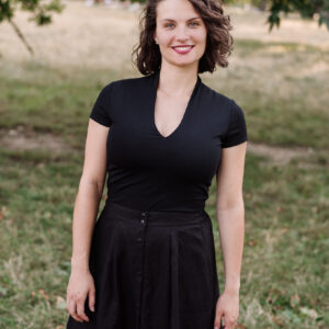 Bamboo tričko Odetta s kr. rukávem černé Velikost: M