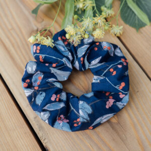 Bavlněná scrunchie jeřabiny