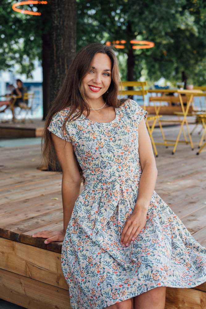 Mušelínové šaty Olivie Drobná kvítka Velikost: XXS