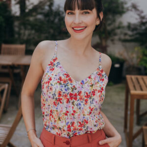 Top na ramínka Lily Malířčina zahrada Velikost: L