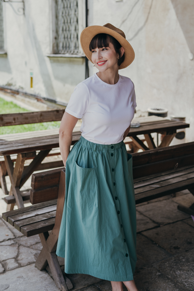 Tyrkysová sukně Lina Velikost: XL