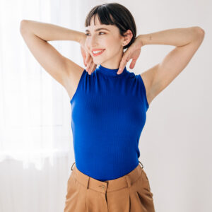 Žebrované tílko Rue královsky modré Velikost: XL