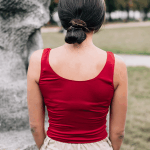 Bamboo tílko Dorothea tmavě červené Velikost: XL