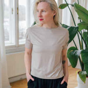 Bambusové tričko Doris s kr. rukávem mocca Velikost: S