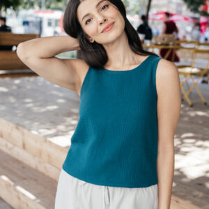 Mušelínový top Rory nefrit Velikost: XXS