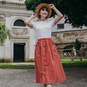 Oranžová sukně Lina Velikost: XL
