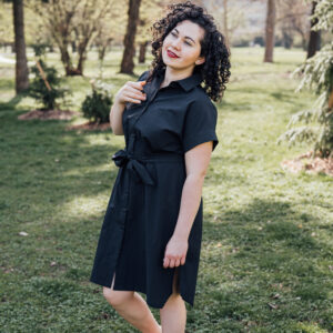 Košilové šaty Vero černé Velikost: XS