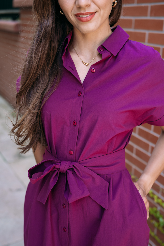 Košilové šaty Vero švestkové Velikost: L