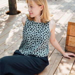 Top Frida zelené safari Velikost: M/L