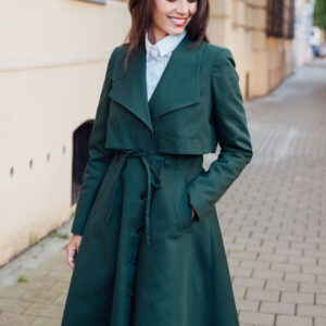 Trenčkot Heda tmavě zelený Velikost: Předobjednat