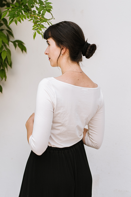 Bamboo tričko Amabile s 3/4 rukávem smetanové Velikost: XL