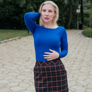 Bamboo tričko Amabile s dl. rukávem královsky modré Velikost: L