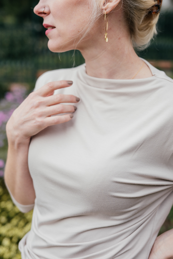 Bamboo tričko Aria s 3/4 rukávem mocca Velikost: XL