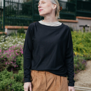 Modalový silnější top Ily černý Velikost: XXS