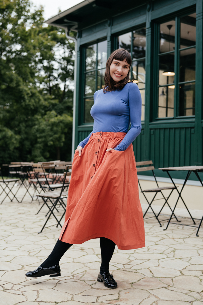 Oranžová sukně Lina Velikost: XL