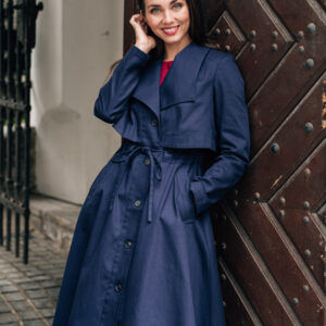 Trenčkot Heda tmavě modrý Velikost: Předobjednat