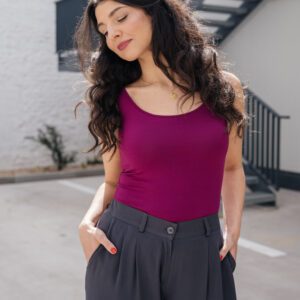 Bamboo tílko Marta švestkově fialová Velikost: XS