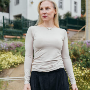 Bamboo tričko Amabile s dl. rukávem mocca Velikost: M