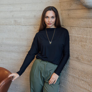 Bamboo tričko Aria s dl. rukávem černé Velikost: XL