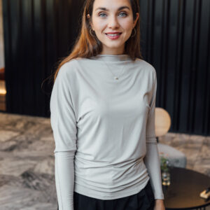 Bamboo tričko Aria s dl. rukávem mocca Velikost: L