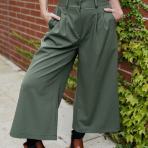 Business culottes Michele khaki Velikost: XL