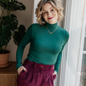 Bamboo rolák Luisa s dl. rukávem tmavě zelený Velikost: XL