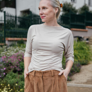 Bamboo tričko Aria s 3/4 rukávem mocca Velikost: L