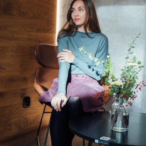 Bamboo tričko Aria s dl. rukávem petrolejové Velikost: XS