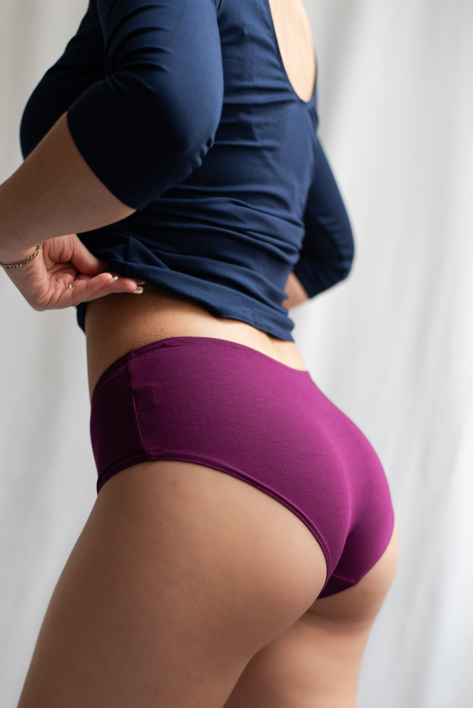 Bambusové kalhotky švestkově fialové Velikost: XL