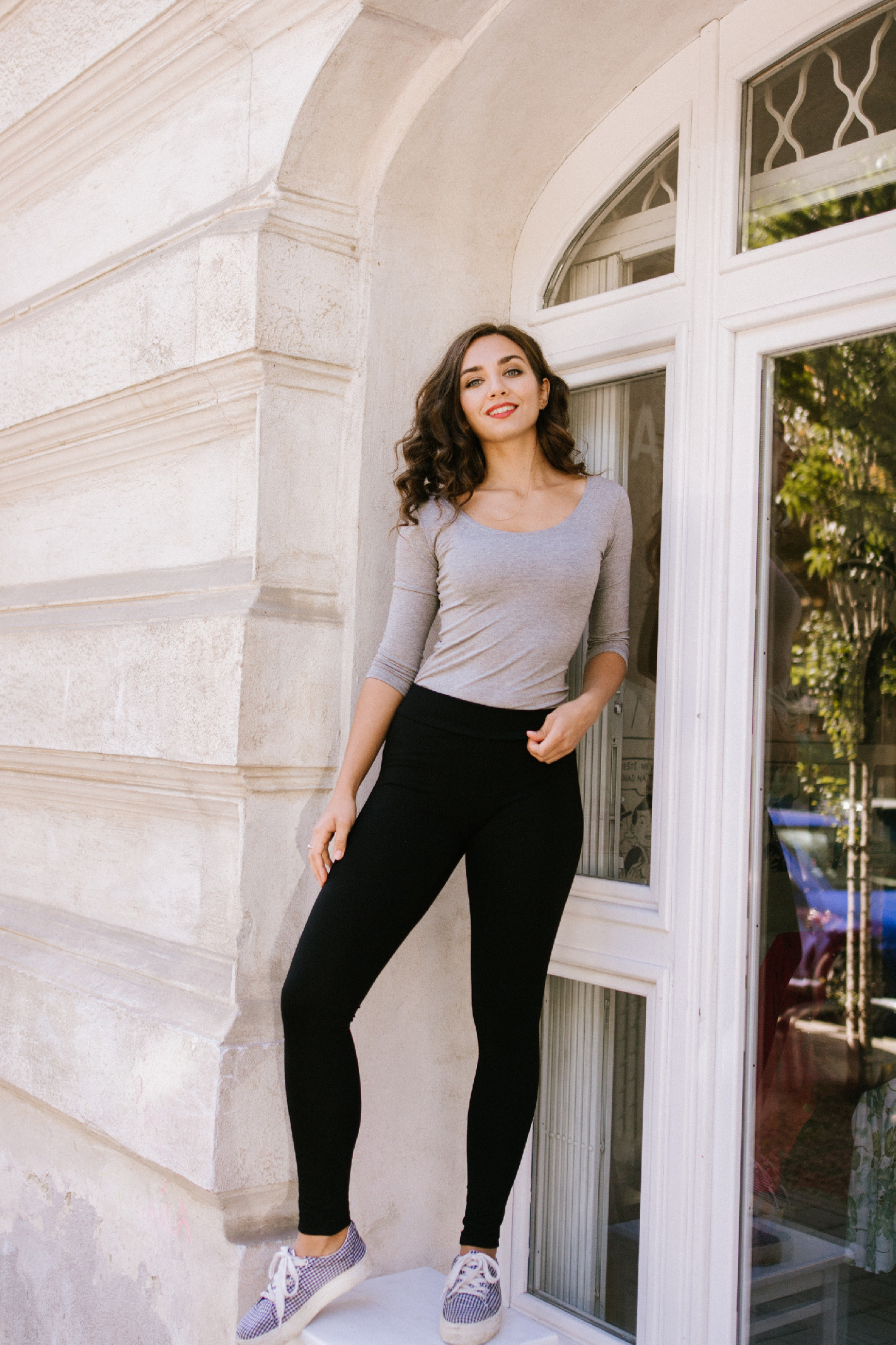 Bambusové legíny černé s pásem Velikost: XL