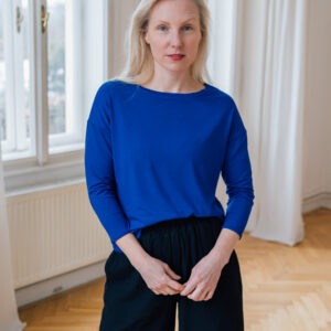 Bambusové tričko Doris s 3/4 rukávem královsky modré Velikost: XL