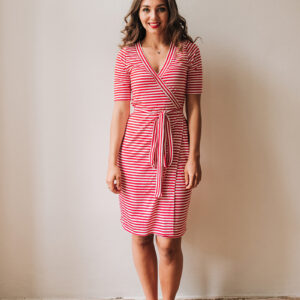 Bambusové zavinovací šaty Meda s rukávem po loket