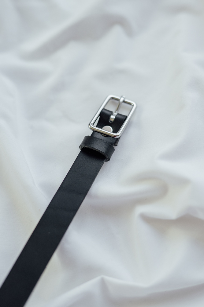 Černý kožený pásek Velikost: XL/XXL