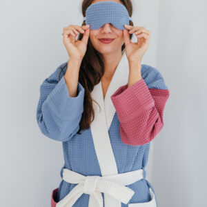 Maska na oči na spaní modrá