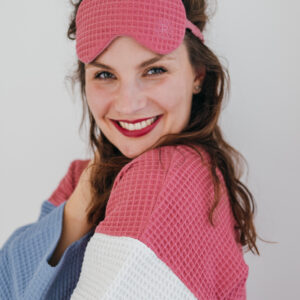 Maska na oči na spaní růžová