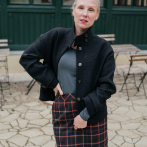 Sukně Erin hnědá kostička Velikost: XL