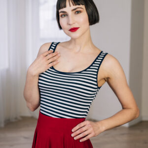 Bamboo tílko Marta modrobílý pruh Velikost: L