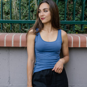 Bamboo tílko Marta světle modré Velikost: XL