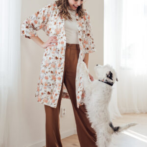 Mušelínový kimono kabátek květovaný Velikost: XS/S